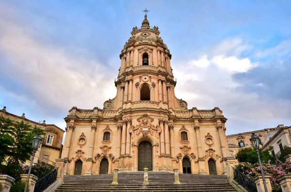 Modica Sicily Italie Nov 2015 Dôme San Giorgio Cathédrale Baroque — Photo