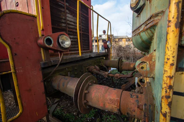 Zagreb Croazia Feb 2013 Dettaglio Della Locomotiva Nel Museo Ferroviario — Foto Stock