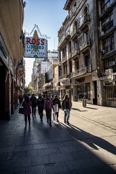 Rosario Argentina Oct 2020 Selected Focus People Walking Pedestrian Cordoba — Stock Photo, Image