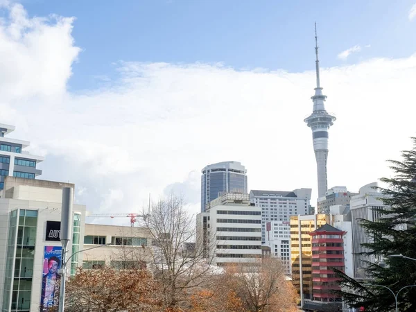 Auckland New Zealand Jun 2021 View Wellesley Street Auckland 新西兰奥克兰 — 图库照片