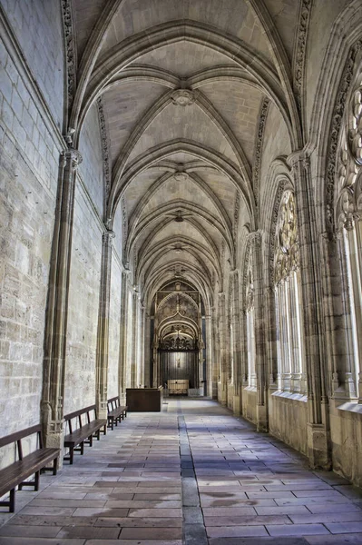 Plano Vertical Del Claustro Catedral Gótica Segovia España — Foto de Stock