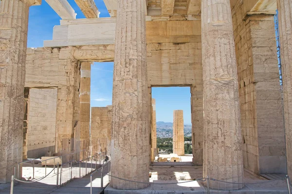 Propia Acrópolis Atenas Primer Edificio Que Encuentra Entrando Acrópolis Atenas — Foto de Stock