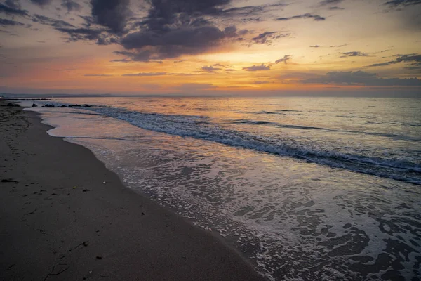Чудесный Закат Над Морем — стоковое фото