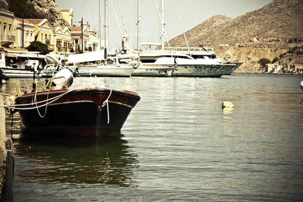 Una Vista Panorámica Barcos Barcos Puerto —  Fotos de Stock