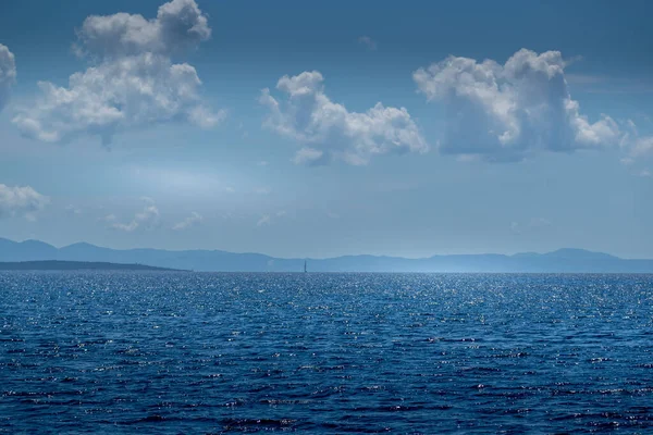 Una Vista Panoramica Bellissimo Mare Hvar Croazia Uno Sfondo Cielo — Foto Stock