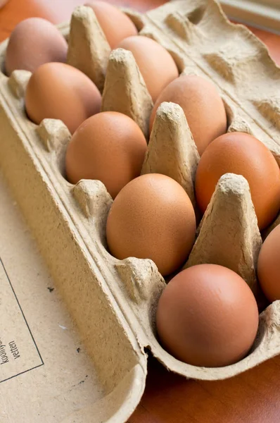 Vertical Shot Fresh Eggs Box — Stock Photo, Image