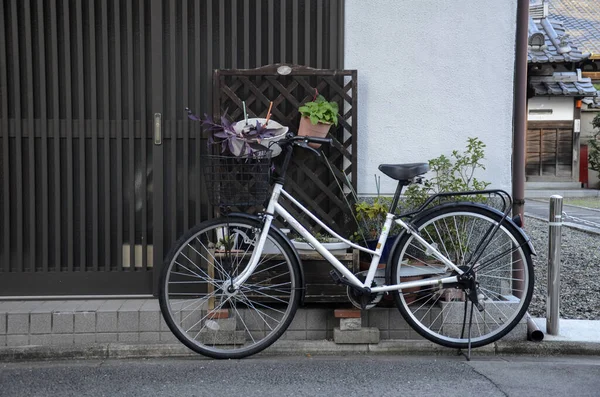 Kyoto Japón Diciembre 2019 Kyoto Japón Noviembre 2019 Una Bicicleta — Foto de Stock