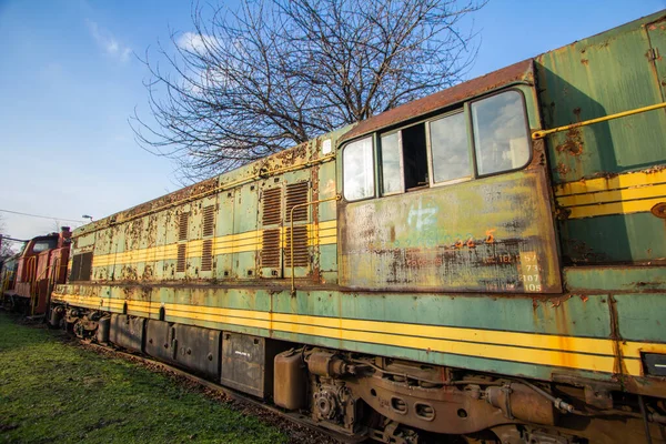 Zagreb Croacia Febrero 2013 Locomotora Trenes Museo Del Ferrocarril Croata — Foto de Stock