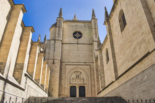Close Torre Porta Para Catedral Segóvia Século Xvi Espanha — Fotografia de Stock