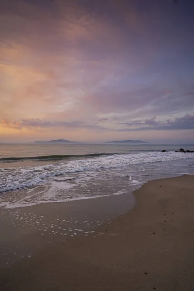 Una Maravillosa Puesta Sol Sobre Mar — Foto de Stock