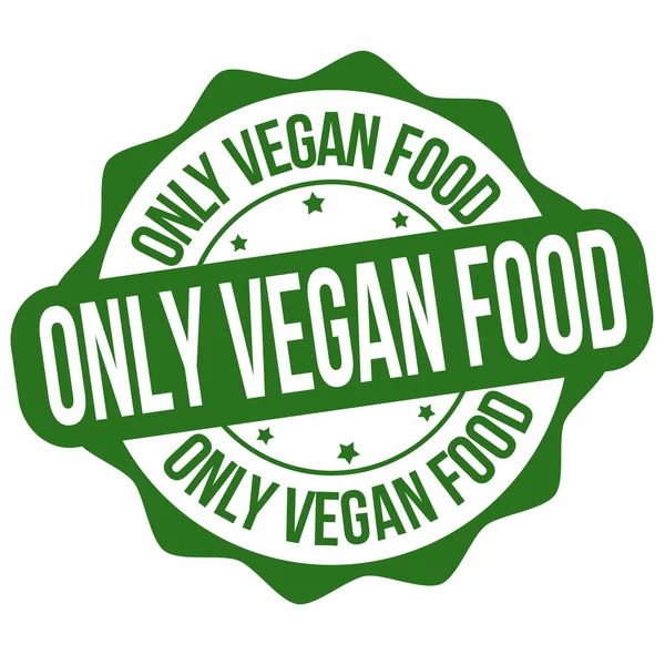 Zelený Veganský Potravinový Štítek Izolovaný Bílém Pozadí — Stock fotografie