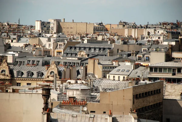 Luft Oder Drohnenblick Über Den Dächern Von Paris Frankreich — Stockfoto