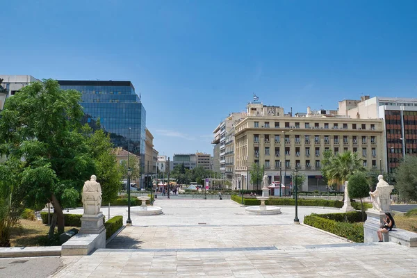 Biblioteca Nacional Grecia Está Situado Cerca Del Centro Ciudad Atenas — Foto de Stock