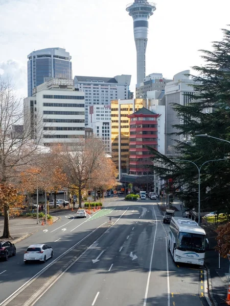 Auckland New Zealand Jun 2021 View Wellesley Street Auckland 新西兰奥克兰 — 图库照片