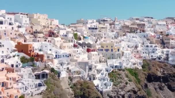 Vista Ciudad Santorini Grecia — Vídeo de stock