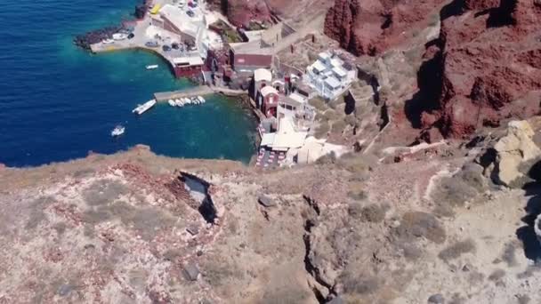 Uitzicht Stad Santorini Griekenland — Stockvideo