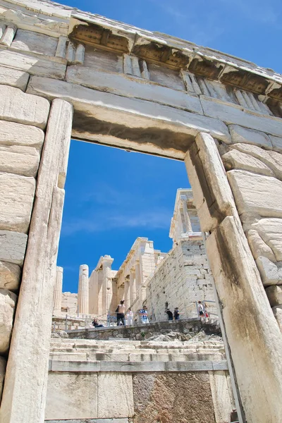 Athen Griechenland Mai 2021 Die Propyläen Der Akropolis Von Athen — Stockfoto