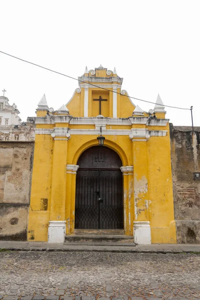 Colonial Architectural Detail Hispanic Heritage Colonial City Antigua Guatemala Catholic — Stok fotoğraf