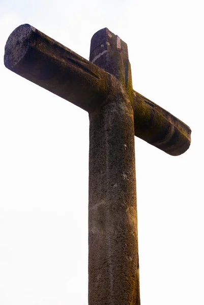Kreuz Gegen Den Himmel Guatemala Ansicht Eines Ameisenkreuzes Der Öffentlichen — Stockfoto