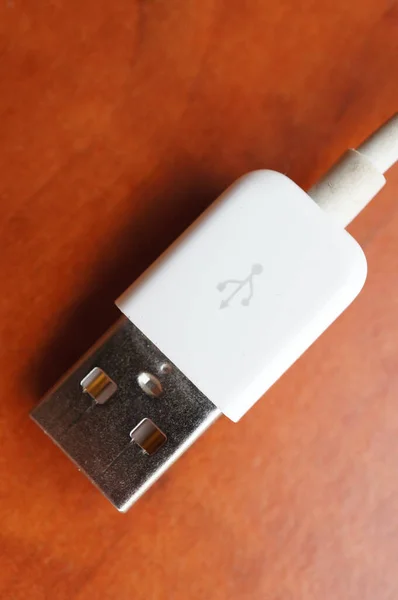 배경에 Usb 플러그의 클로즈업 — 스톡 사진