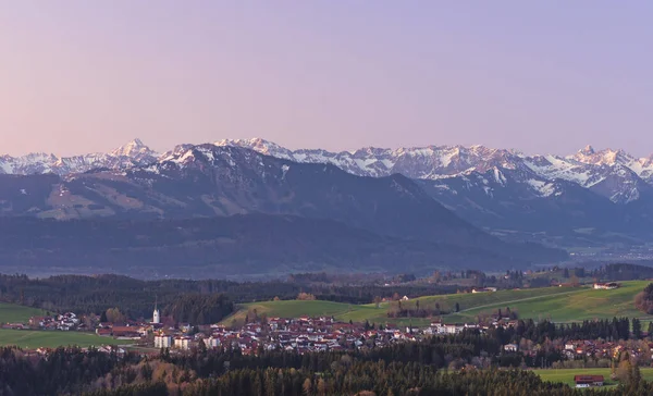 Alvorada Nos Alpes Allgau — Fotografia de Stock