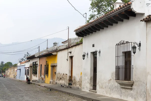 Colonial Architecture Hispanic Heritage City Antigua Guatemala Detail Facades Exterior — Φωτογραφία Αρχείου