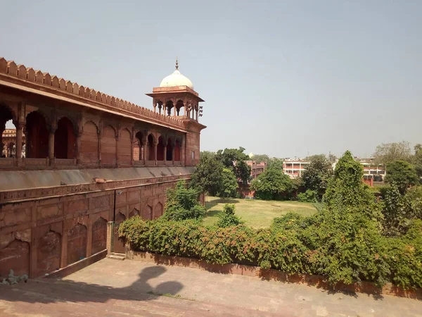 Primer Plano Mezquita Islámica Jama Masjid Delhi India — Foto de Stock