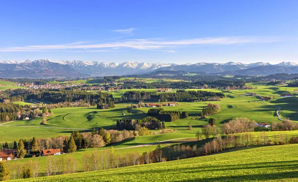Panorama Krajobrazu Allgau — Zdjęcie stockowe