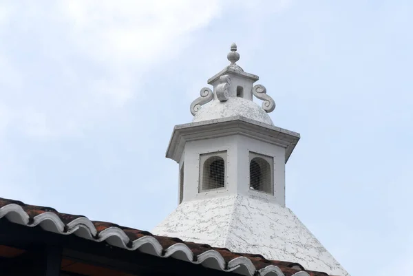 Details Von Kuppeln Häusern Spanischen Stil Spanisches Erbe Antigua Guatemala — Stockfoto