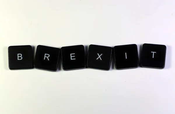 Closeup Shot Brexit Word Made Computer Keys — Φωτογραφία Αρχείου