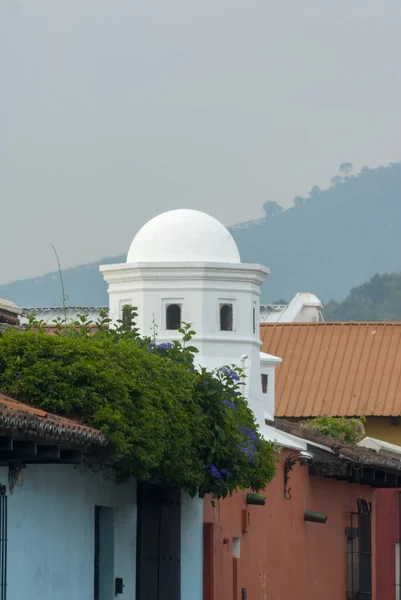 Details Domes Houses Spanish Style Spanish Heritage Antigua Guatemala Outdoor — Stockfoto