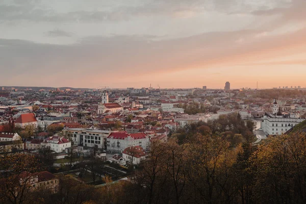 Beautiful Cityscape Residential Buildings Sunset Background — Fotografia de Stock