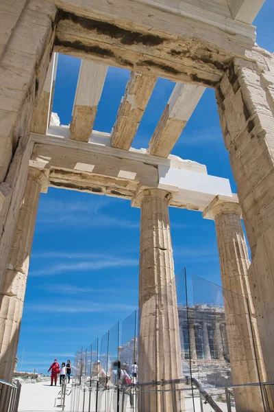 Atene Grecia Maggio 2021 Propilea Dell Acropoli Atene Primo Edificio — Foto Stock
