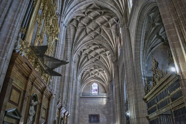 Closeup Shot Gothic Cathedral Interior Segovia Spain — Foto de Stock