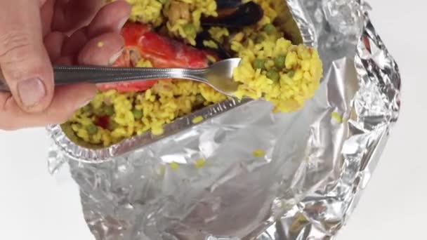 Lezzetli Asya Yemeklerinin Yakın Görüntüsü — Stok video