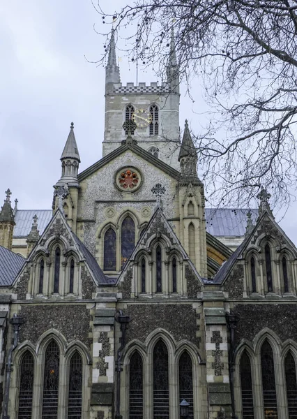 London United Kingdom 2015 Außenansicht Der Southwark Kathedrale London Weihnachten — Stockfoto