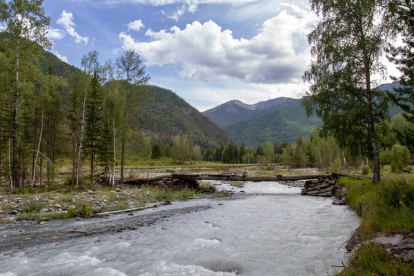 Turquoise Water Altai Mountain Rivers — Foto de Stock