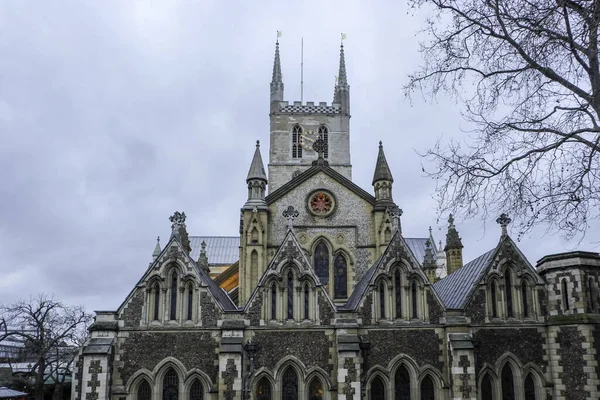 London Єднане Королівство Dec 2015 Вид Кафедральний Собор Південній Частині — стокове фото