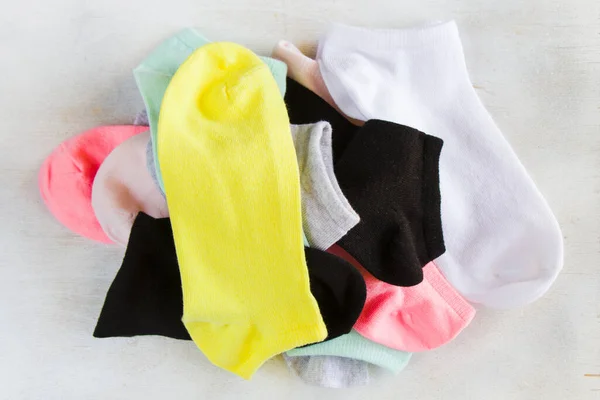 Closeup Shot Pile Colorful Socks — Stock Photo, Image