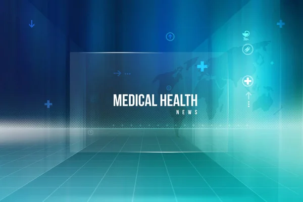 Візуалізація Медичних Новин Здоров Підходить Медичних Медичних Питань — стокове фото