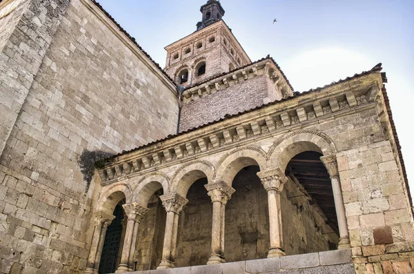 Low Angle Shot Romanesque Church San Martin Segovia Spain — Fotografia de Stock