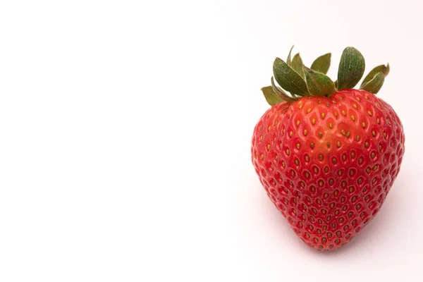Closeup Shot Strawberry Isolated Background — Zdjęcie stockowe