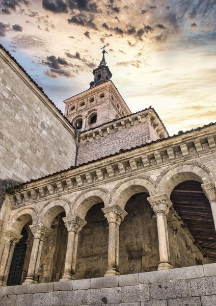 Vertical Shot Romanesque Church San Martin Segovia Spain —  Fotos de Stock