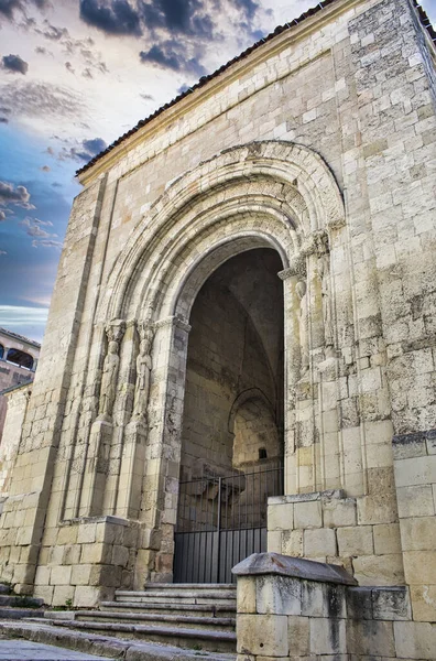 Vertical Shot Romanesque Church San Martin Segovia Spain — Fotografia de Stock