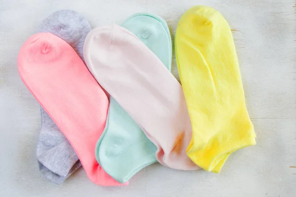Closeup Shot Pastel Colorful Socks — Stock Photo, Image