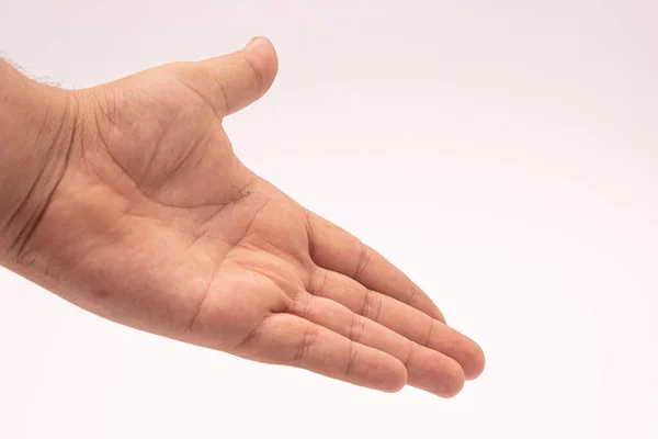 Closeup Shot Male Hand Isolated Background — Fotografia de Stock