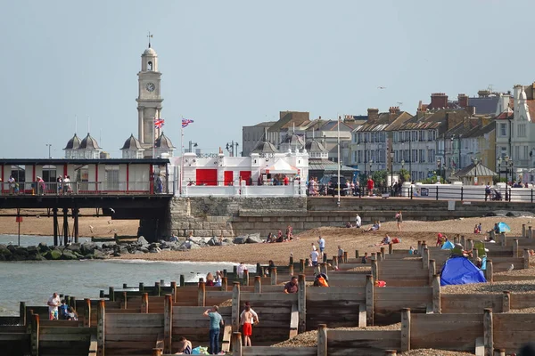 Herne Bay United Kingdom Sep 2020 View Beach Seafront Warm — Stock Photo, Image