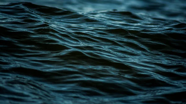 深蓝色海浪的特写镜头 — 图库照片