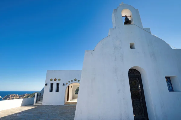 Petite Chapelle Chrétienne Blanche Près Mer Agios Alexandros Skiathos Island — Photo