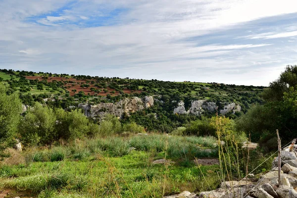 Sicily Italy Nov 2015 Panoramic View Cava Ispica Canyon Sicily — Foto Stock